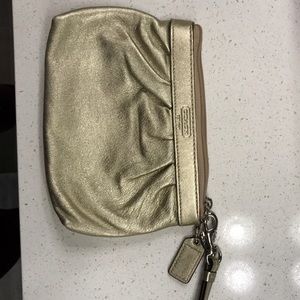 Gold Coach Wristlet